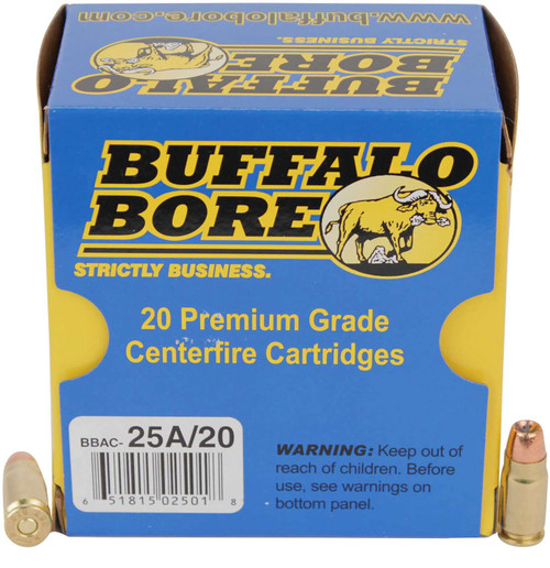 Buffalo Bore Ammunition 25A20 Heavy Strictly Business 357Sig 125gr Jacketed Hollow Point 20 Per Box/12 Case TSW|82094