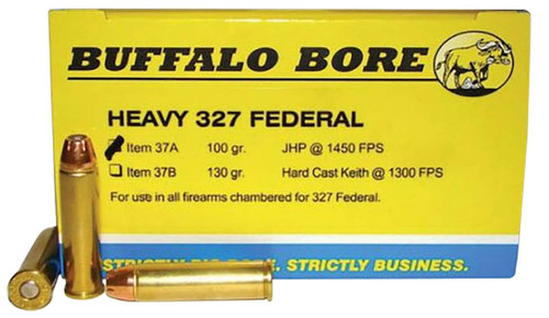 Buffalo Bore Ammunition 37A20 Heavy Strictly Business 327Federal Mag 100gr Jacket Hollow Point 20 Per Box/12 Case TSW|80783