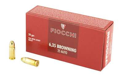 FIOCCHI 25ACP 50GR FMJ 50/1000 RSR|F25AP