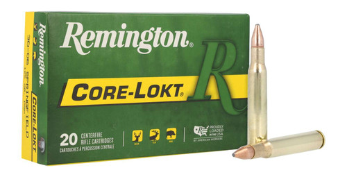 Remington Ammunition 21401 Core-Lokt 30-06Springfield 125gr Pointed Soft Point Core-Lokt 20 Per Box/10 Case TSW|66195