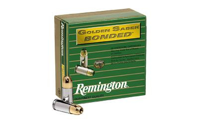 Remington Ammunition 29325 Golden Saber Bonded  45ACP 185gr Bonded Brass Jacketed Hollow Point 20 Per Box/25 Case