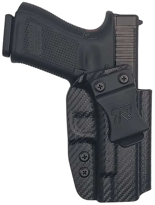 Rounded Gear GLK192332CFRHVAR Kydex IWB Black Kydex Fits Glock 19 Belt Clip Right Hand TSW|166155