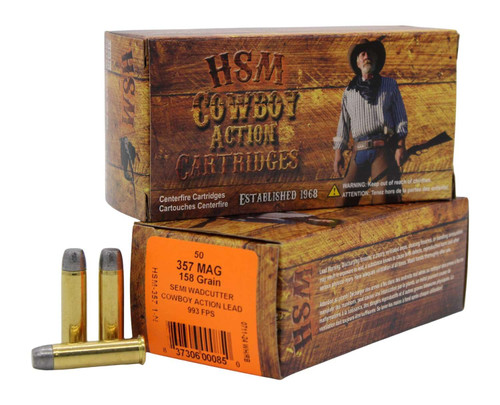 HSM 3571N Cowboy Action 357 Mag 158 gr Semi Wadcutter 50 Per Box/ 10 Case TSW|99219
