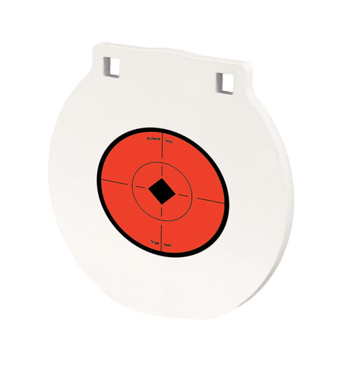Birchwood Casey RND8 Round Steel Target Plate 8" Centerfire Rifle/Handgun Target Black/Red/White NM500 Steel Hanging TSW|155776