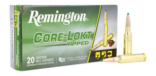 Remington Ammunition 29017 Core-Lokt Tipped 6.5Creedmoor 129gr Core-Lokt Tipped 20 Per Box/10 Case TSW|139704