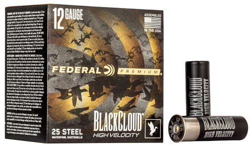 Federal PWBXH1434 Black Cloud FS High Velocity 12Gauge 3" 1 1/8oz 4Shot 25 Per Box/10 Case TSW|116534