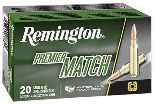 Remington Ammunition 27661 Premier Match 6.5Creedmoor 140gr Sierra MatchKing BTHP 20 Per Box/10 Case TSW|41210
