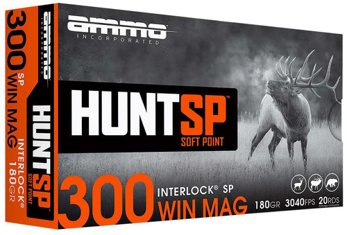 Ammo Inc 300WM10SPA20 Hunt 300Win 180gr Soft Point 20 Per Box/10 Case TSW|163675