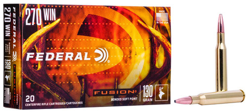 Federal F270FS1 Fusion 270Win 130gr Bonded Soft Point 20 Per Box/10 Case TSW|15733
