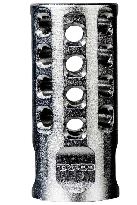 Tapco TAP22010 Muzzle Brake Silver Anodized Aluminum 1/2"x28 Threads 2" OAL .920" Diameter 22LR TSW|184340