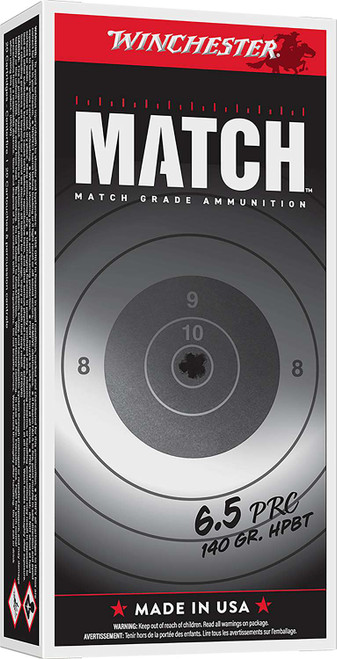 Winchester Ammo S65PM Match 6.5PRC 140gr Sierra MatchKing BTHP 20 Per Box/10 Case TSW|132179