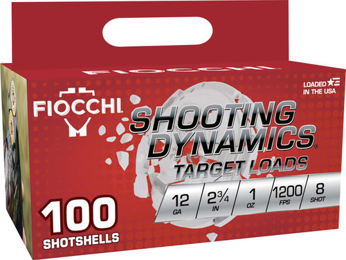 Fiocchi 12SDB18 Shooting Dynamics 12Gauge 2.75" 1oz 8Shot 100 Per Box/2 Case TSW|184718