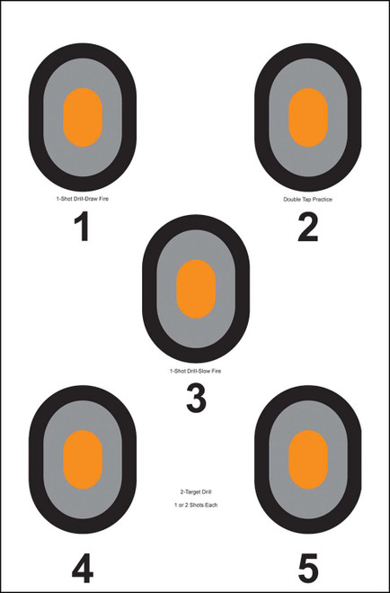 Action Target 530OC100 Bullseye Bullseye Paper 23" x 35" Multi-Color 100 Per Box TSW|116051