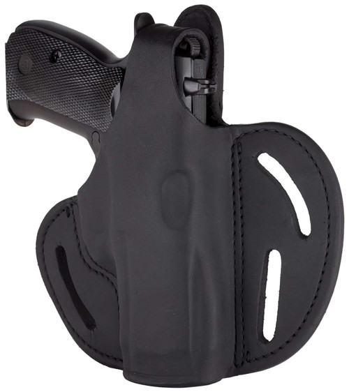 1791 Gunleather BHX3SBLR BHX OWB Size 03 Stealth Black Leather Belt Slide Compatible w/Glock/S&W M&P Shield Right Hand TSW|112390