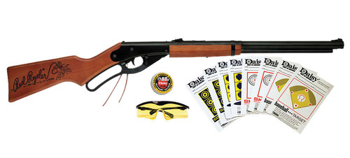 Daisy 994938-803 Red Ryder Shooting Kit Lever 177 BB Black Steel Barrel & Receiver, Fixed Engraved Wood Stock TSW|186067