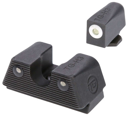 TruGlo TGTG231G1XA Tritium X White Outline Tritium Front/Green Tritium Rear/Black Nitride Fortress Frame, Compatible w/Glock 42/43/43X/48 Except MOS, Front Post/Rear Dovetail Mount TSW|145455