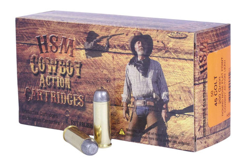 HSM 45C2N Cowboy Action 45 Colt 200 gr Round Nose Flat Point 50 Per Box/ 10 Case TSW|99228