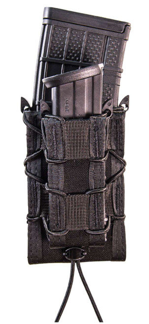 High Speed Gear 11DD00BK TACO Double Decker Mag Pouch Double Black Nylon MOLLE Compatible w/ Rifle Compatible w/ Pistol TSW|115515