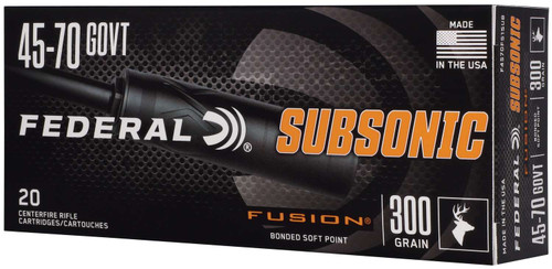 Federal F4570FS1SUB 45-70Gov 300gr Fusion Soft Point 20 Per Box/10 Case TSW|187396