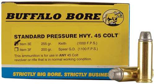 Buffalo Bore Ammunition 3E20 Standard Pressure Strictly Business 45Colt 255gr Gas Checked Soft Cast 20 Per Box/12 Case TSW|80773