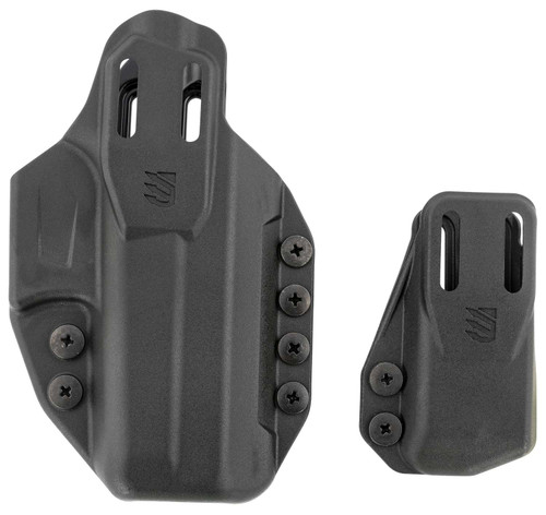 Blackhawk 416102BK Stache Premium Kit IWB Size 02 Black Polymer Belt Clip Compatible w/Glock 19/23/32/44/45 Includes Mag Carrier Ambidextrous TSW|134634