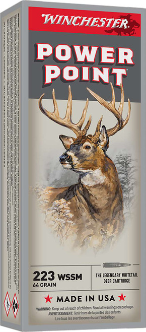 Winchester Ammo X223WSS1 Power-Point 223WSSM 64gr 20 Per Box/10 Case TSW|68045