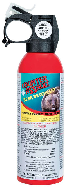 Counter Assault 15067035 Bear Spray Capsaicin Range 32 ft-7 Seconds 10.20 oz Includes Holster TSW|127140
