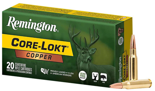 Remington Ammunition R27854 Core-Lokt Copper 308Win 150gr Copper Hollow Point 20 Per Box/10 Case TSW|154784