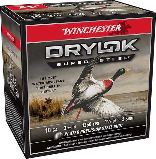 Winchester Ammo XSC102 Drylok Super Steel Magnum 10Gauge 3.50" 1 5/8oz 2Shot 25 Per Box/10 Case TSW|116446