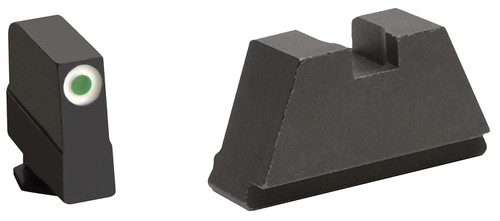 AmeriGlo GL491 Optic Compatible Sight Set for Glock 3XL Tall Green Tritium White Outline Front Sight-Black Rear Sight TSW|136725