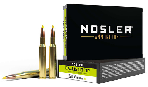 Nosler 40055 Ballistic Tip 270Win 140gr Spitzer Ballistic Tip 20 Per Box/10 Case TSW|98593