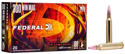 Federal F300WFS3 Fusion 300WinMag 180gr Bonded Soft Point 20 Per Box/10 Case TSW|15756