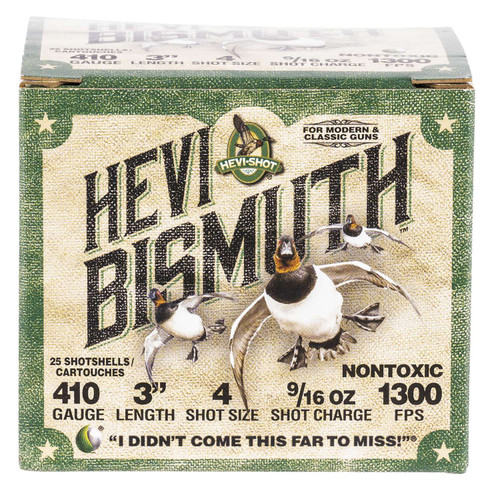 HEVI-Shot HS19004 HEVI-Bismuth 410Gauge 3" 9/16oz Bismuth 4Shot 25 Per Box/10 Case TSW|114140