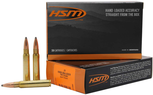 HSM 8MAUSER5N 8mmMauser 195gr Soft Point 20 Per Box/20 Case TSW|170155