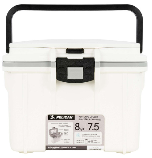 PELICAN 8Q-1-WHTGRY 8QT ELITE COOLER WHT/GRY TSW|156178