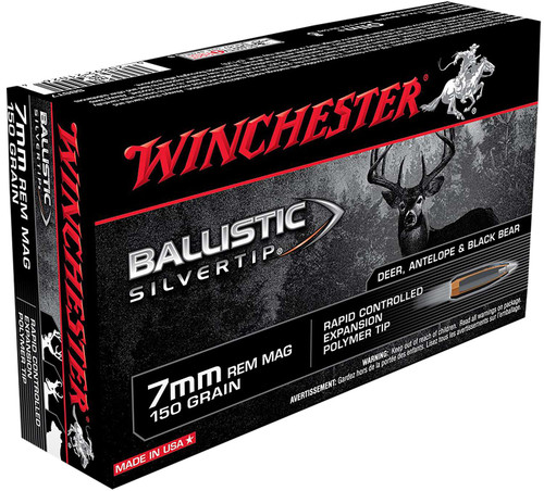 Winchester Ammo SBST7 Ballistic Silvertip 7mmRemMag 150gr Rapid Controlled Expansion Polymer Tip 20 Per Box/10 Case TSW|67666