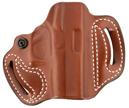 DeSantis Gunhide 086TA8BZ0 Mini Slide OWB Tan Leather Belt Slide Fits Glock 43/43x/48 Belt 1.75" Wide Right Hand TSW|153175