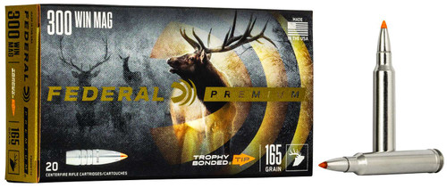 Federal P300WTT2 Premium 300Win Mag 165gr Trophy Bonded Tip 20 Per Box/10 Case TSW|59177
