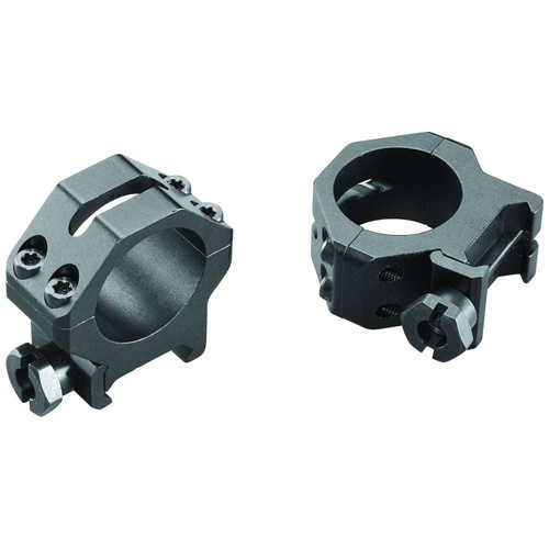 Weaver Mounts 48360 Four-Hole Skeleton Rings Matte Black 1" Medium TSW|80868