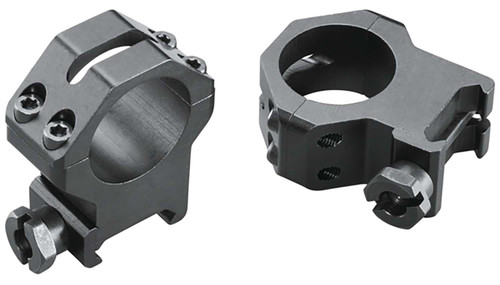 Weaver Mounts 48362 Four-Hole Skeleton Rings Matte Black 1" Extra High TSW|80870