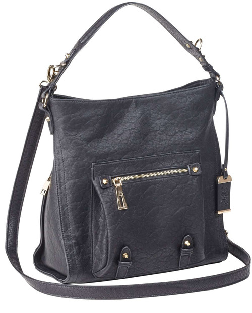 Bulldog BDP053 Hobo Purse w/Holster Black Leather Most Sm Pistols & Revolvers Right Hand TSW|46581