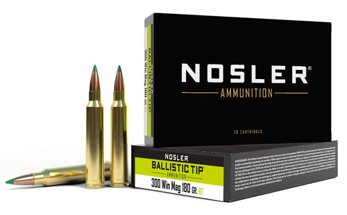Nosler 40053 Ballistic Tip 300WinMag 180gr Spitzer Ballistic Tip 20 Per Box/10 Case TSW|110671