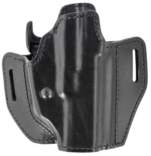 Bianchi 58351 Allusion Assent Pro-Fit OWB Size 13 Black Leather Belt Slide Compatible w/Springfield XDS/Ruger American Pistol/Glock 17/22 Belt Up to 1.50" Wide Right Hand TSW|133358