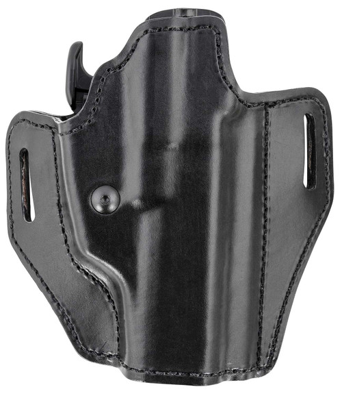 Bianchi 56831 Allusion Assent Pro-Fit OWB Size 18 Black Leather Belt Slide Fits S&W M&P Fits CZ 75 Fits FN FNS Right Hand TSW|133370