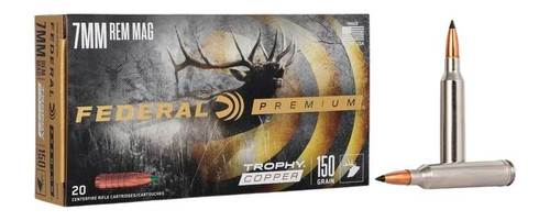 Federal P7RTC3 Premium 7mmRemMag 150gr Trophy Copper 20 Per Box/10 Case TSW|80973