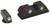 AmeriGlo GL113 Classic Tritium Sight Set for Glock Green Tritium White Outline Front Sight-Green Tritium White Outline Rear Sight TSW|38433