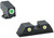 AmeriGlo GL115 Classic Tritium Sight Set for Glock Green Tritium White Outline Front Sight-Yellow Tritium White Outline Rear Sight TSW|38434