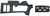 Advanced Technology MAK0100 Fiberforce Stock Package Fixed Thumbhole Black Synthetic & Ventilated Handguard for AK-47 Rifle TSW|11639