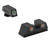 Meprolight USA 102203301 Tru-Dot Sight Set Green Tritium/Orange Tritium/Black Frame Compatible w/Glock 42/43/43X/48X, Post/Dovetail Mount TSW|117766