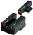 TruGlo TGTG13RS3PC TFX Pro Green Tritium & Fiber Optic Orange Outline Front Sight Green Tritium & Fiber Optic Rear Sight TSW|177919